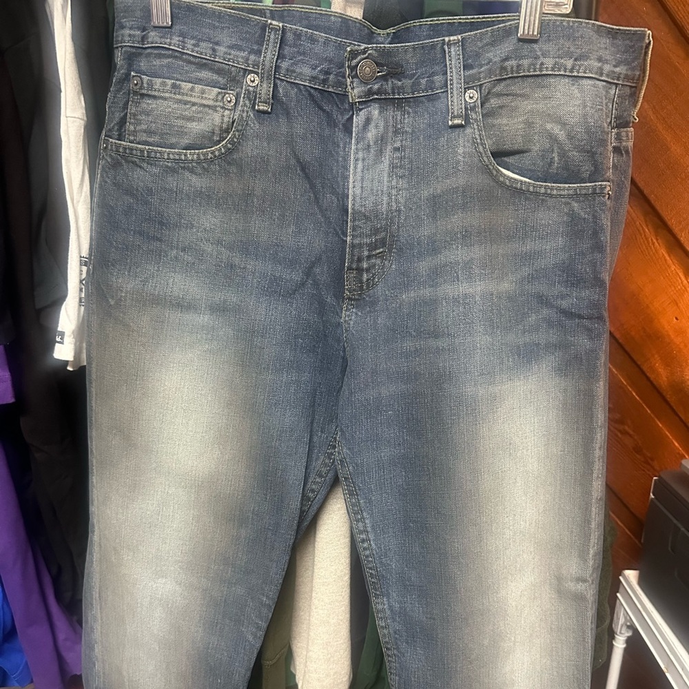 Levi’s 569 Men’s Classic Blue Denim Jeans with Fading baggy 32x34 MINT COND